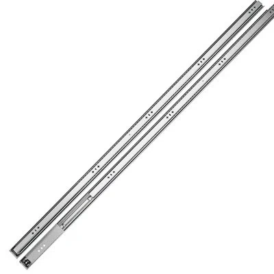 Vevor Heavy-duty Drawer Slides, 60 Inch 265 Lbs Load Side Mount Rails, 3-fold Full Extension Ball Bearing  In Silver