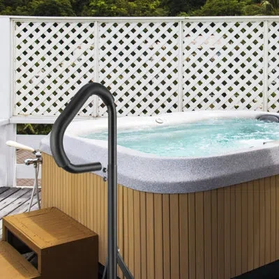 Vevor Height Adjustable Hot Tub Handrail In Black