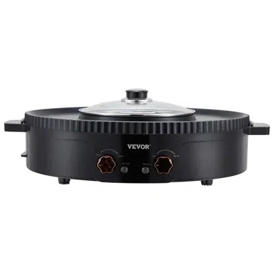 Vevor Hot Pot With Grill 1800w 2-in-1 Electric Smokeless Grill Hot Pot For 2-8 People In Black