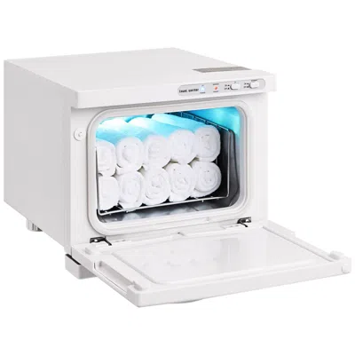 Vevor Hot Towel Warmer, 8l Spa Hot Towel Warmer Cabinet, 2-in-1 Towel Warmer With Stainless Steel Rack, Ho In White