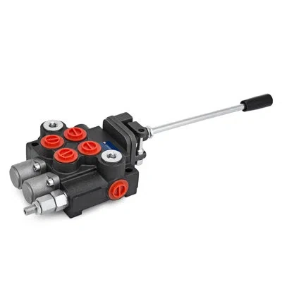 Vevor Hydraulic Valve 2 Spool Hydraulic Joystick Control Valve 11gpm Hydraulic In Black