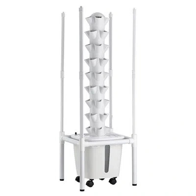 Vevor Hydroponic Tower, 45 Pods 9 Tiers Hydroponics Growing System Kit With Led Grow Light, App Control &  In White