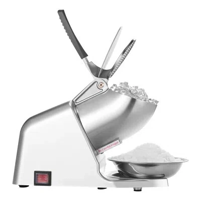 Vevor Ice Crusher Machine, 286lbs Per Hour Electric 4 Blades Snow Cone Maker, 300w 2000rpm Ice-shaver For  In Silver