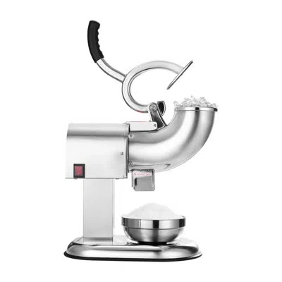 Vevor Ice Crusher Machine, 440lbs Per Hour Electric 4 Blades Snow Cone Maker, 350w 1400rpm Ice-shaver For  In Silver