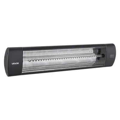 Vevor Infrared Heater 1500w Electric Space Heater 3 Heat Settings Black, With Remote Control For Outdoor U
