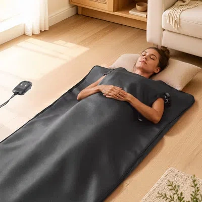 Vevor Infrared Sauna Blanket With Armholes, 71 X 35 In Portable Sauna Bag, Even Heating For Home Detox & R In Black