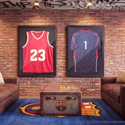 Vevor Jersey Frame Display Case, 31.5 X 23.6 X 1 In, Wooden Sport Jersey Shadow Box With 98% Uv Protection In Multi