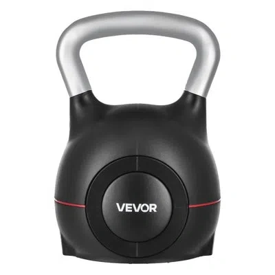 Vevor Kettlebell, Adjustable Kettlebell With 7 Weight Levels (5, 11.5, 18, 24.5, 31, 37.5, 44 Lbs), Die-ca In Black