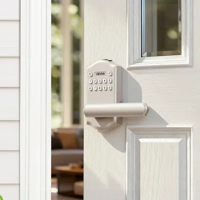 Vevor Keyless Entry Door Lock With Handle, Electronic Lever Door Handle With Keypad, Customizable User Cod In Natural