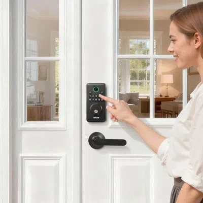 Vevor Keyless Entry Door Lock With Handle Set, Electronic Keypad Deadbolt With Lever Handles, Pioneering E