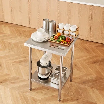 Vevor Kitchen Cart With Stainless Steel Top