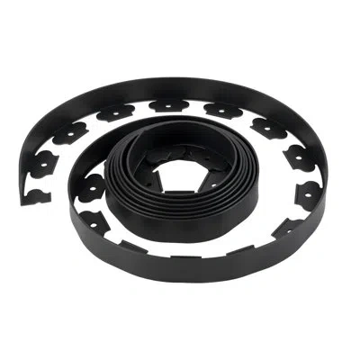 Vevor Landscape Edging 20ft X 2in L-shaped Durable Plastic Garden Border No Dig In Black