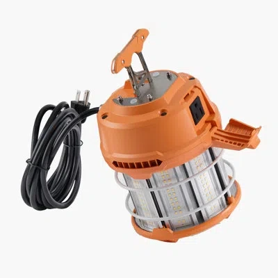 Vevor Led Temporary Work Light, 100w, 14400 Lm, 5000k Durable & Water-resistant, Linkable Up To 8 Units, C In Natural