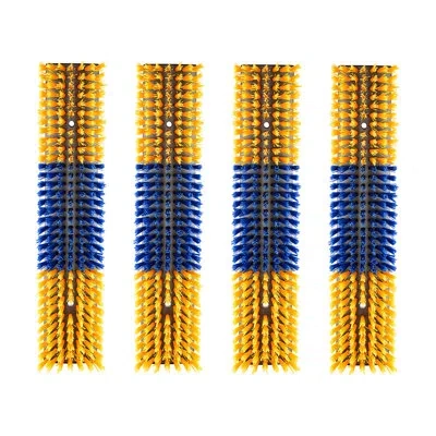 Vevor Livestock Scratching Brush, Goat Scratcher Brush Post With 16 Screws, 16.9"x3.9" Cow Scratcher For B In Yellow,blue