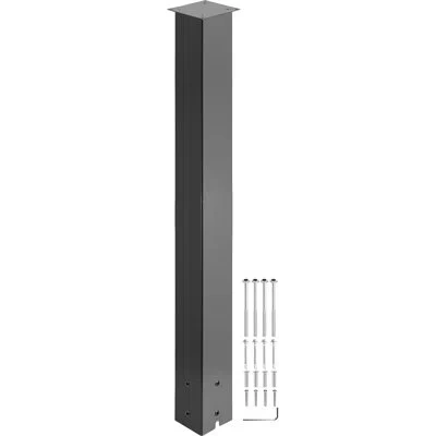 Vevor Mailbox Post, 43" High Mailbox Stand, Powder-coated Mail Box Post Kit, Q235 Steel Post Stand For Out In White