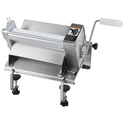 Vevor Manual Dough Sheeter Machine, Puff Pastry Sheeter And Fondant Roller, Removable Handle, Panel, Rolle In Silver