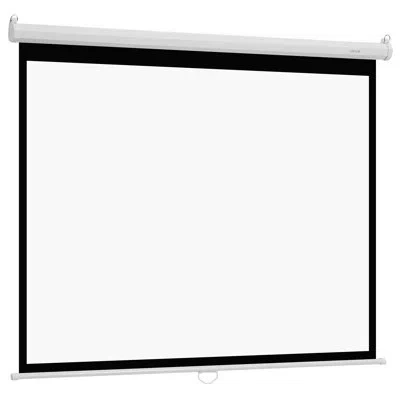 Vevor Manual Projector Screen, 72 Inch 4:3 4k 1080 Hd Retractable Pull Down Projector Screen, Wall Mounted In White