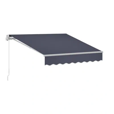 Vevor Manual Retractable Awning, 8.2' X 6.6' Outdoor Patio Awning Retractable Sun Shade, Patio Door Window In Black