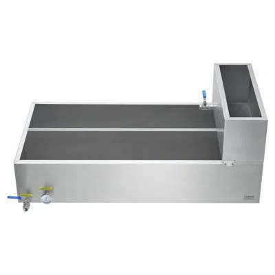 Vevor Maple Syrup Evaporator Pan 304 Stainless Steel With Valves And Thermometer In Silver