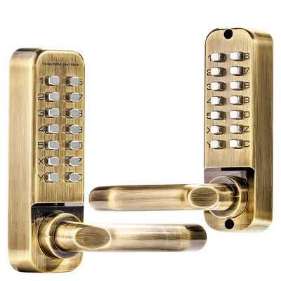 Vevor Mechanical Keyless Entry Door Lock 14 Key Mechanical Door Lock For Outdoor Fence In Oil Rubbed Bronze