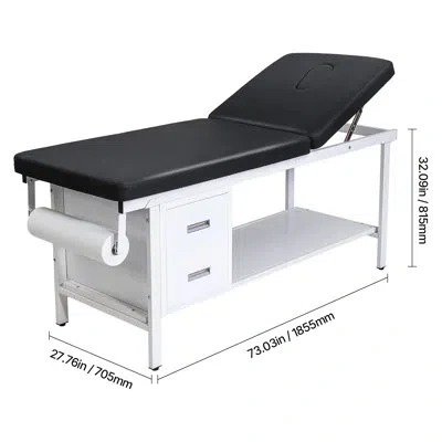Vevor Medical Exam Table, 500lbs Loading Medical Examination Bed With Adjustable Backrest, Physical Therap In White