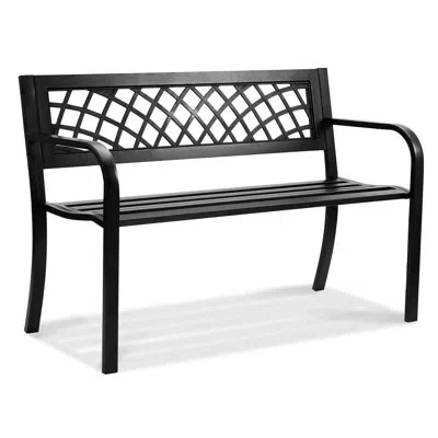 Vevor Metal Outdoor Bench In Black