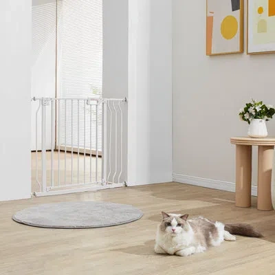 Vevor Metal Pet Gate In White