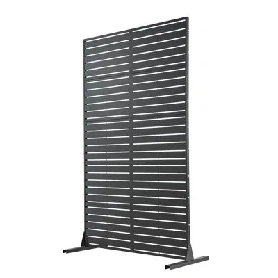Vevor Metal Privacy Screen, 44" W X 72" H Freestanding Modern Privacy Fence, Garden Divider Panel With Ext In Black