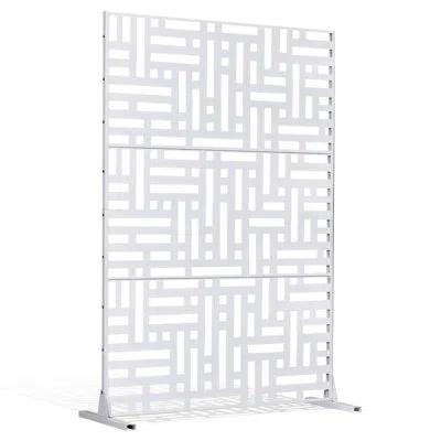 Vevor Metal Privacy Screen Outdoor Privacy Screens & Panels For Patio In White