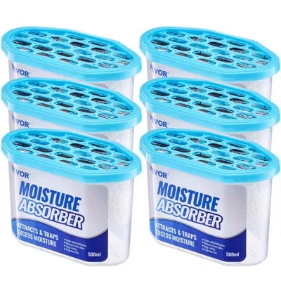 Vevor Moisture Absorber Boxes, 10.8 oz Humidity Absorber Boxes, Fragrance Free Dehumidifier Attracts Extra In Clear