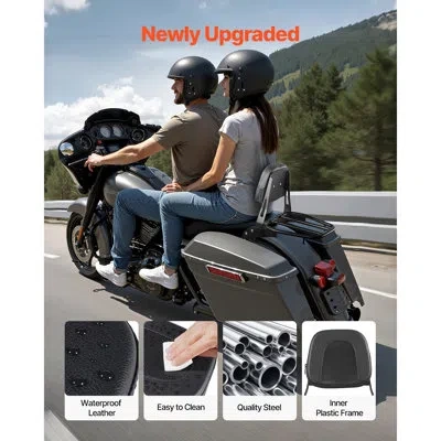 Vevor Motorcycle Backrest Sissy Bar With Luggage Rack, Compatible With Honda Rebel Cmx 1100 2021-2022, 18- In Black