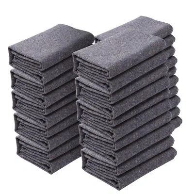 Vevor Moving Blankets, 72" X 54", 21 Lbs/dz Weight, Professional Recycled Cotton Packing Blanket In Gray
