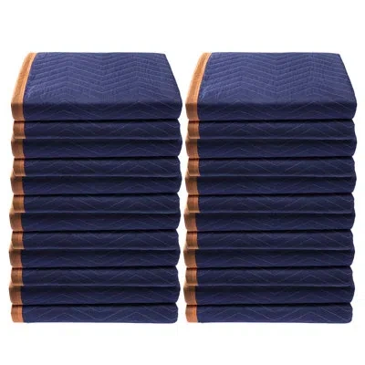 Vevor Moving Blankets In Different Size Throw Blanket In Blue;orange