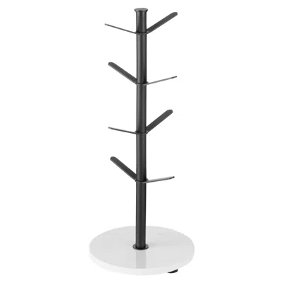 Vevor Mug Holder Tree With Marble Base 8 Hooks Cup Rack Stand For Counter Kitchen Home - Black