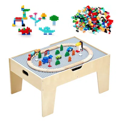 Vevor Multi-purpose Activity Play Table With 290 Building Bricks & 30 Pcs Accessories