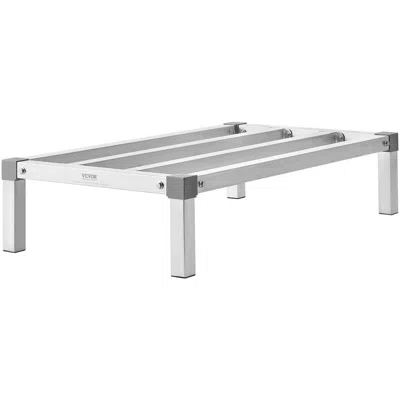 Vevor Newly Upgraded!aluminum Dunnage Rack Stationary Dunnage Rack 36' X 20' X 8' Storage Rack - Silver In Metallic