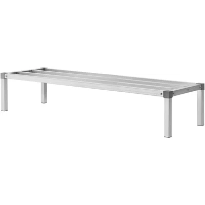 Vevor Newly Upgraded!aluminum Dunnage Rack Stationary Dunnage Rack 60' X 20' X 12' Storage Rack - Silver In White