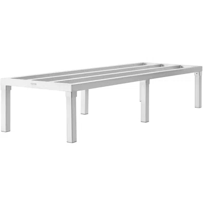 Vevor Newly Upgraded!aluminum Dunnage Rack Stationary Dunnage Rack 60' X 20' X 12' Storage Rack - Silver In White