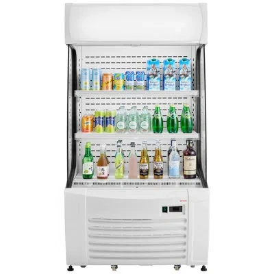 Vevor Open Air Merchandiser 2-tier Display Cooler With Air Curtain 12.7cu.ft. In White