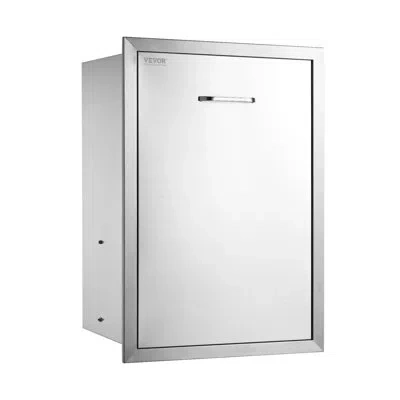 Vevor Outdoor Kitchen Drawer 19.7" W Drop-in Drawer In Silver