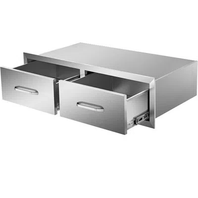 Vevor Outdoor Kitchen Drawer 30" W Drop-in Drawer In Silver