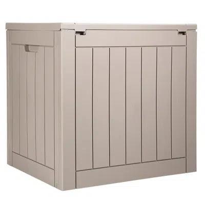 Vevor Outdoor Storage Box Resin Deck Box 31 Gallon Patio Waterproof Organizer In Gray