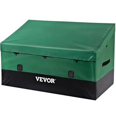 Vevor Outdoor Storage Box, Waterproof Pe Tarpaulin Deck Box W/galvanized Frame In Green,black