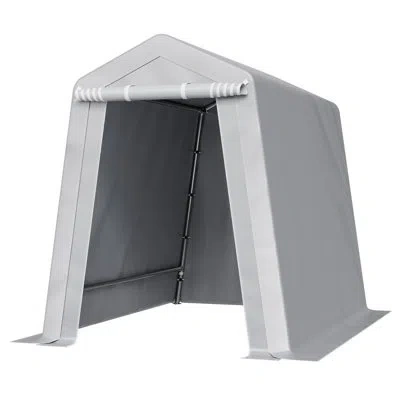 Vevor Outdoor Storage Shelter Shed 6x8 Ft Waterproof Portable Canopy Carport Tent In Gray