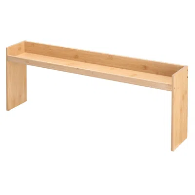 Vevor Over The Stove Spice Shelf Spice Rack Kitchen Organizer 32.6x13in Bamboo 6 Hooks - Brown In Neutral