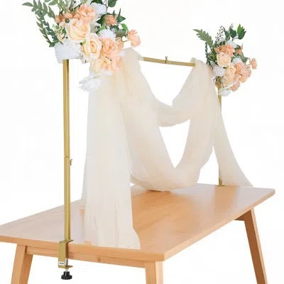 Vevor Over The Table Rod Stand With Clamp Arch Frame Decor 28"-98" L Adjustable In Black