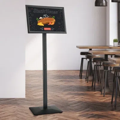 Vevor Pedestal Sign Holder With Metal Base In Black