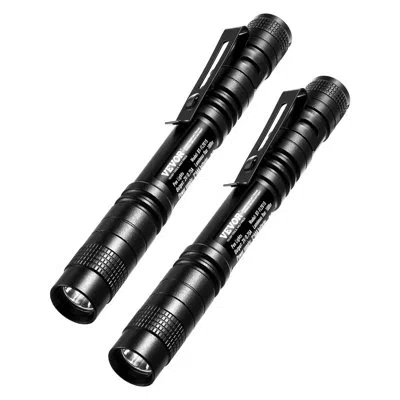 Vevor Pen Light, 100 Lumens Pocket Flashlight With Clip, Ipx4 Waterproof Portable Penlight, Compact And Li In Black