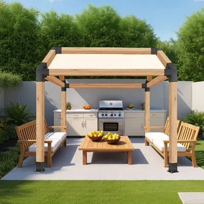 Vevor Pergola Bracket Kit Inner 3.5x3.5 3- And 4-way Brackets For Gazebo In Black