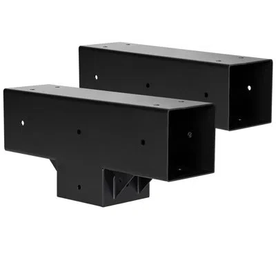 Vevor Pergola Bracket Kit Inner -way Woodworks Diy Post In Black